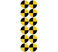CRASH TEST - 12 stickers de 5cm - Autocollant/Sticker