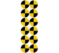 CRASH TEST - 12 stickers de 5cm - Sticker/autocollant