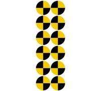 CRASH TEST - 12 stickers de 5cm - Sticker/autocollant G