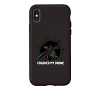 Crashed My Drone FPV Pilot Quadcopter Racing Coque pour iPhone X/XS