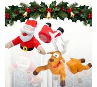 Crashing Santa Animated Christmas, Funny Crashing Reindeer Christmas Decor Holiday Decor for Indoor Outdoor Home Door Holiday Decors, Novelty Xmas Idea (Max)