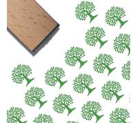 craspire 0.6" Mini Tampon en Bois Réutilisable Motif Arbre de Vie Petit Carré Motif Plante Bourdon Imprimé Vintage Poignée en Caoutchouc Durable Bois Naturel pour Journal Intime Scrapbooking