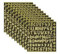 craspire 10 Feuille D'Autocollants Chiffres Alphabet Autocollants Autocollants en PVC Lettres Dorées Scrapbooking Kit de Lettres en Vinyle Imperméables pour Remise de Diplôme, Chapeau, Autocollants