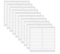 craspire 10 Feuilles de Ruban adhésif Double Face pour Ongles Ruban adhésif Transparent pour Pression sur Les Ongles Art Display Strip Packaging Design Storage Salon Supplies Colors Designs Showcase