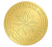 craspire 100PCS Feuille d'or Autocollants Certificat de Récompense Certificat en Relief Autocollants Autocollants Médaille Décoration Autocollants Graduation Notaire