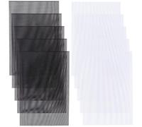 craspire 10Pcs 2 Couleurs Fursuit Eye Mesh Blanc Noir 11.81x7.87 Pouces Filet en Plastique de PVC de 0.5mm Trou imperméable Maille Imprimable pour Furries Cosplay DIY Craft Prop Faisant la Sculpture