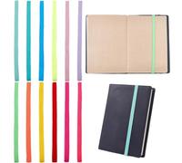 craspire 12 élastique de Fermeture pour Agenda/Carnet avec Passant pour Stylo Plat Coloré et Réglable en Nylon et Spandex Extensible Idéal pour L'École Le Bureau Les Carnets et Les Lecteurs