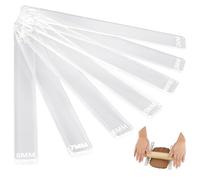 craspire 14 Guide de Rouleau à Pâtisserie en Acrylique pour Mesurer L'Épaisseur des Bandes de Pâte Bâtons Rectangulaires Règle Plate Rouleaux à Pâtisserie en Argile Guide avec Film Protecteur