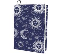 craspire 15.8 x 9.8 Pouces Livre Protection Solaire Extensible Livre couvertures Tissu Polyester Lavable réutilisable Star Planet Moon Grands enveloppements Manche élastique pour la Plupart broché