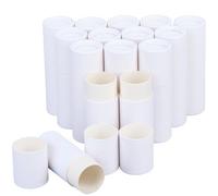 craspire 15Pcs Carton baume à lèvres Bouteilles vides Gloss à lèvres 0.27oz 8ml Papier Kraft Blanc Rechargeable Push Up Solide Parfum déodorant Support pour Bricolage Chapstick Maison Maquillage
