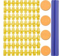 CRASPIRE 160 Lettre Numéro Tampons Alphabet Numéro Cookie Biscuit Lettre Tampon Plastique Jaune Lettre A ~ Z Cookie Impress Embosser Cutter pour Gâteau Cuisson Argile Fondant DIY Famille Communication
