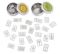 craspire 2 boîtes Livre Fléchettes Minces en Acier Inoxydable Mini Signets 100 pièces Métal Signets Formes Mixtes pour la Lecture, Marque de Page, Cadeau de Noël, Étudiants