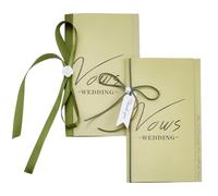 craspire 2 Ensemble de Cartes de Vœux de Mariage avec Ruban Journal de Notes pour la Cérémonie Livret Souvenir des Vœux Cadeau pour Les Mariés Jeunes Fiancés Enterrement de Vie de Jeune Fille