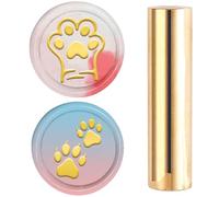craspire 2 Face Motif Cire Sceau Tampon 15mm Mini Chat Patte Chien Patte Empreinte Laiton Massif Mariage Vintage Sceau Tampon pour Invitations Enveloppes Carte Bricolage Artisanat Anniversaire