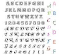 craspire 2 Feuille de Tampons en Caoutchouc Transparents AZ Lettre 0-9 Chiffres Alphabet Vintage Réutilisables en Silicone Transparent pour Journalisation, Fabrication de Cartes, Scrapbooking