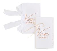craspire 2 Jeu de Cartes de Vœux avec Ruban Blanc Carnet de Notes pour la Cérémonie de Mariage Livret Souvenir des Vœux Cadeau pour Les Mariés Jeunes Fiancés Enterrement de Vie de Jeune Fille