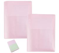 craspire 2 Pochette Rose A5 pour Carnet Format 8.66x6.36 Pouces en PVC Imperméable avec Passants pour Stylos et Poche de Protection Idéale pour Les Carnets Agendas Hebdomadaires Lecteurs Passionnés