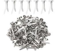 craspire 200 Attache Parisienne Ronde en Métal Platine de 20 x 8mm pour Scrapbooking Artisanat Projets Scolaires Cartes Décoratives en Papier Fournitures de Bricolage