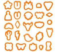 craspire 25 emporte Pièces en Argile Polymère pour la Fabrication de Boucles d'oreilles Biscuits Oranges Multi Formes Moules en Plastique Outils de Coupe Faits à la Main Bijoux Cuisine Maison