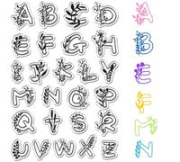 craspire 26 Tampon Transparent en Forme de Majuscule pour la Fabrication de Cartes Tampons en Caoutchouc Lettres de L'Alphabet 6.3x4.3 Pouces Joints en Silicone Transparents pour Carte Cadeau