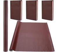 craspire 31.5 x 16.5 Tissu de Livre en Simili Cuir Rouge Foncé pour Reliure de Livres A3-A8 Surface Lisse en Polyuréthane Enduit de Polyuréthane Base Non Tissée Protecteur Couverture de Livre Album