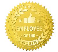 craspire 408 pcs 2,(1) cm Employé du Mois Feuille D'Autocollants Mot Étoile Feuille Or en Relief Or Certificat Sceaux Étanche Auto-Adhésif Rond Point Médaille Décoration Étiquette pour Emballage