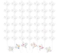 CRASPIRE 48 Ensemble de Moulins à Vent en Papier Artisanal Kits de Bricolage Blancs Vierges Vos Propres Moulins à Vent pour Garçons et Filles Activités D'Été Groupe Scolaire Garderie Artisanat Projet