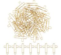 craspire 50 Trombones Croisés pour Classeur de la Bible Pinces à Trombones Dorées Pinces à Marque Page en Fer Marque Page Coloré Planificateur Distributeur de Mémo Fournitures de Bureau École Maison