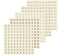 craspire 5000 Autocollant de Taille de Tissu pour Étiquettes de Vêtements Autocollants Auto Adhésifs SML XL XXL Tailles de Vêtements 0.39 Pouces Petits Cercles Ronds à Pois Étiquettes Jaune Clair
