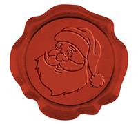 craspire 50PCS Autocollants de Sceau de Cire de Noël Autocollants de Sceau de Cire de Père Noël Auto-Adhésifs Préfabriqués Autocollants de Timbre de Cire à Cacheter Rouge Vintage 1.18 Pouces pour