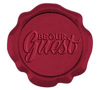 craspire 50PCS Autocollants de Sceau de Cire Soyez Notre Invité Timbre de Sceau de Cire 1 Boîte Autocollants de Sceau D'Enveloppe Auto-Adhésifs 1.18 Pouces / 30mm pour Cartes D'Invitation