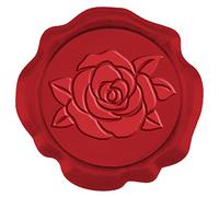 craspire 50PCS Sceau de Cire Autocollants Rose Fleur Sceau de Cire Timbre 1 Boîte Rouge Auto-Adhésif Enveloppe Sceau Autocollants 1.18 Pouces / 30mm pour Cartes D'Invitation de Mariage Scrapbooking