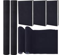 craspire 51 x 11.8 ou 2 Rouleaux de Tissu en Lin Noir pour Reliure de Livres A4-A8, Surface en Tissu avec Dos en Papier, Couverture de Livres, Album, Scrapbooking, Archives, Bricolage, Protection