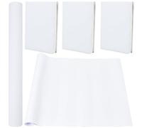 CRASPIRE 51 x 11.8 pouce Lin Livre Tissu pour Reliure Tissu Surface Papier Soutenu Couverture de Livres Album Scrapbooking Archives Bricolage Couvrant Protecteur Toile de Reliure Fournitures Lin Blanc