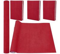 craspire 51 x 11.8 Pouce Lin Livre Tissu pour Reliure Tissu Surface Papier Soutenu Couverture de Livres Album Scrapbooking Archives Bricolage Couvrant Protecteur Toile de Reliure Fournitures Rouge