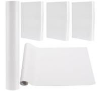 craspire 55 x 11.8 Tissu de Livre en Simili Cuir Blanc pour Reliure de Livres A4-A8 Surface Lisse en Polyuréthane Enduit de Polyuréthane Base Non Tissée Protecteur Couverture de Livre Album