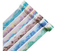 craspire 6 Rouleau de Ruban Adhésif Aquarelle Pet Adhésif Décoratif Masquage Washi Transparent Coloré pour Bricolage Manuel Artisanat Journal Scrapbooking Collage Emballage Cadeau pour Agenda Art