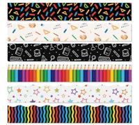 craspire 6 Style Salle de Classe Tableau D'Affichage Bordure Autocollants 68.86 Pieds Coloré Thème de la Journée des Enseignants Autocollants Festonnés Bordures Découpées Garnitures École Bureau