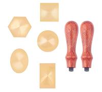 craspire 7 pièces Ensemble de Timbres de Sceau de Cire Vierge avec 5 pièces de Formes Mixtes Têtes de Timbre de Sceau de Cire, Poignées 2PCS pour Mariage, Invitation à Une Fête, Décoration de Cadeau