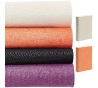 craspire 8 Feuille de 13.7x11.8 Pouces de Couverture de Livre en Tissu de Lin 4 Couleurs pour Reliure A5 A8 Couverture de Livre avec Support en Papier Protection de Couverture de Bricolage Tissu