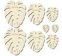 CRASPIRE 8 gabarit de Découpe de Feuilles en Macramé 4 tailles en Bois Naturel pour Feuilles de Monstera D'Été Moules de Découpe Modèle Rustique en Bois pour Macramé Outil de Suspension pour Bricolage
