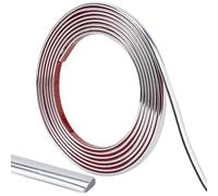 craspire 9.8,(3) m Moulure Murale Argent Peler et Coller Bandes de Calfeutrage d'angle Auto-Adhésives Flexibles Bord de Carrelage Décoratif Quart de Rond Pliable pour Miroir Meubles Plafond Comptoir