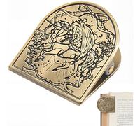 craspire Carrousel à Chevaux en Métal avec Clip pour Journal Carnet de Voyage Vintage Classeur Classeur Porte Notes Alliage Bronze Antique Décoratif Midori pour Les Voyageurs du TN Art Lecture