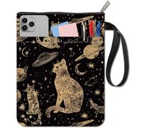 CRASPIRE Cat Book Covers Star Book Sleeve Planet Moon Book Protector for Paperbacks tissu lavable couverture de livre en tissu avec fermeture éclair et poche supplémentaire pour les amateurs de livres