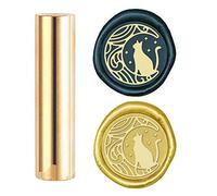 craspire Cire Sceau Timbre Lune et Chat, Cire à Cacheter Timbres Animal Mini Laiton Timbre Pistolet Cire Joint 15mm pour Enveloppe Invitation Mariage Embellissement Bouteille Décoration Carte-Cadeau