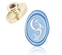 craspire Cire Sceau Timbre Sirène, Tête de Timbre de Cachetage Ovale Uniquement pour Les Invitations de Mariage Berceaux Décoration de Cadeau de Bouteille