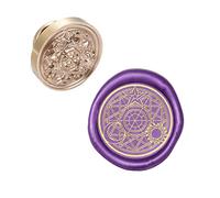craspire Cire Sceau Timbre Tête Cercle Magique Amovible Cachetage Laiton Timbre Tête pour Cadeaux Créatifs Enveloppes Invitations Cartes Décoration