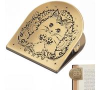 craspire Clip en Métal pour Journal de Chat Mignon Vintage pour Carnet de Voyage Livre Facture Classeur Porte Clips Alliage Bronze Antique Décoratif Midori pour Les Voyageurs du TN Art Lecture
