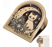craspire Clip en Métal pour Journal de Lune de Chat Mignon Vintage Carnet de Voyage Livre Facture Classeur Clips Support Alliage Bronze Antique Décoratif Midori Voyageurs pour TN Voyageurs Art