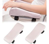 craspire Coussinets D'Accoudoirs pour Chaise de Bureau Coussins D'Accoudoirs Coussin Rose en Mousse à Mémoire de Forme Amovibles et Lavables pour Chaises de Bureau Ergonomiques Ordinateur Jeu